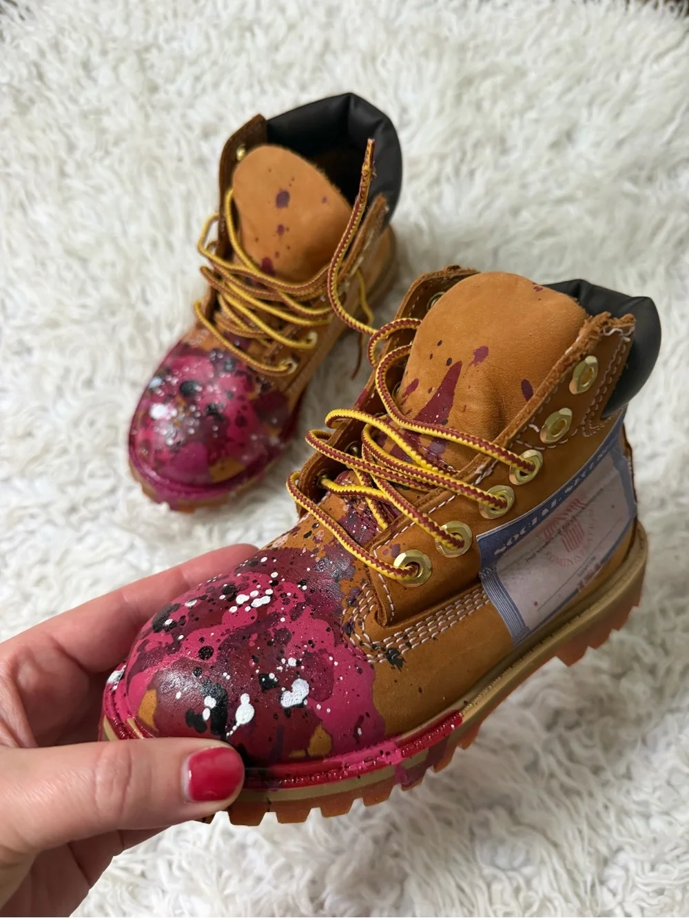 Custom designed Timberlands boots